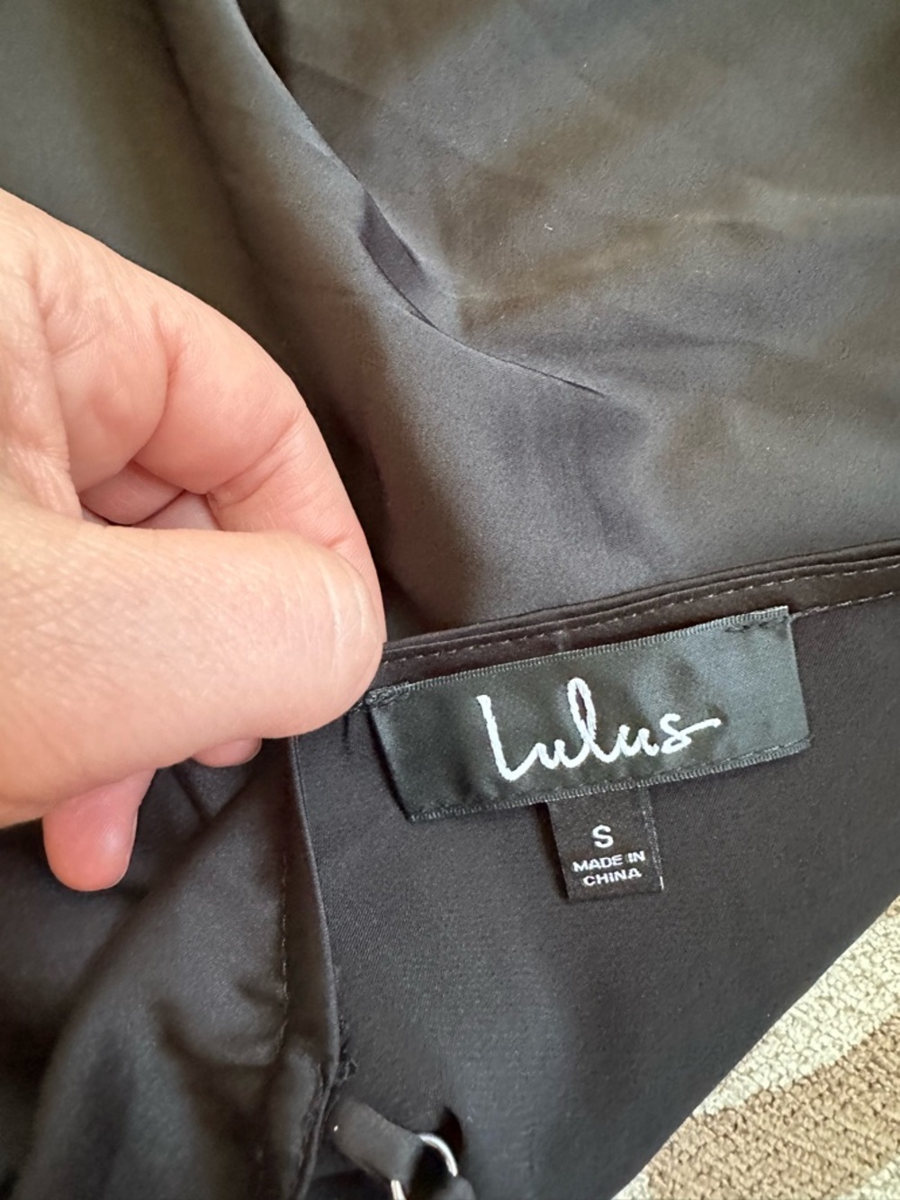 Lulus Never Change Black Satin Cami Top - Size S - Picture 4 of 7